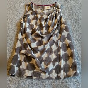 Anthropologie Maeve Quantum Dot Silk Draped Tank Top Size 12